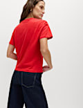 Pure Slub Cotton Checked T-Shirt