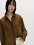 Lyocell Rich Textured Collared Shirt