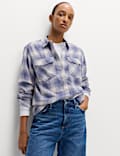 Pure Cotton Western Checked Shirt
