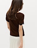 Short Sleeve Lace Trim T-Shirt