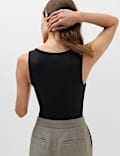 Square Neck Fitted Vest Bodysuit