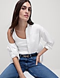 Cotton Rich Ribbed Slim Fit Vest Top