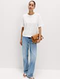 Pure Cotton Appliqu&eacute; T-Shirt