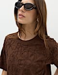 Pure Cotton Appliqu&eacute; T-Shirt