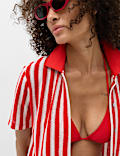 Striped Crochet Style Shirt