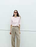Cotton Rich Padded Shoulder T-Shirt