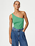Cotton Rich One Shoulder Vest