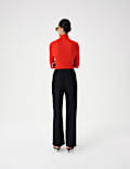 Wool Touch Roll Neck Long Sleeve Top