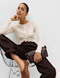 Lyocell Rich Henley Top with Wool
