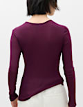 Wool Touch Layering Slim Henley Top