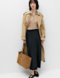 Lyocell Blend Collared Top with Wool