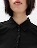 Wool Touch Layering Slim Collared Polo Shirt