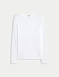Pure Cotton Slash Neck Top