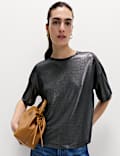Γυαλιστερό μεταλλιζέ t-shirt