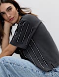 Pure Cotton Embellished T-Shirt