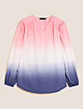 Pure Cotton Tie Dye Regular Fit Blouse