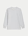 Μακρύ oversize φούτερ με πλούσια περιεκτικότητα σε βαμβάκι