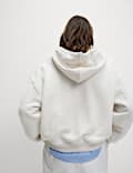 Pure Cotton Ribbed Cropped Hoodie
