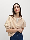 Sudadera con media cremallera de algodón