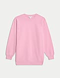 Sudadera larga de algodón extragrande