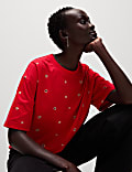 Pure Cotton Floral T-Shirt