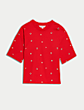 Pure Cotton Floral T-Shirt