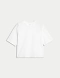 Pure Cotton Crew Neck Boxy T-Shirt