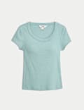 Top coupe cintrée en coton Secret Support