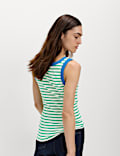 Cotton Rich Ribbed Slim Fit Vest Top