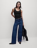 Cotton Rich Ribbed Slim Fit Vest Top