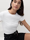 Cotton Rich Ribbed Slim Fit T-Shirt