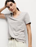 Pure Cotton V-Neck T-Shirt
