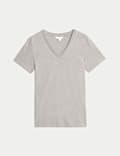 Pure Cotton V-Neck T-Shirt