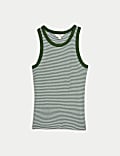 Cotton Rich Striped Racer Back Vest