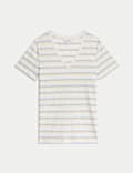 Pure Cotton Slub Everyday Fit V-Neck T-Shirt