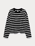 Pure Cotton Striped Boxy Top
