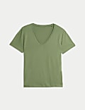 Pure Cotton V-Neck T-Shirt