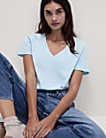 Pure Cotton V-Neck T-Shirt