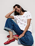 T-shirt 100 % coton à imprimé