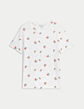 T-shirt 100 % coton à imprimé