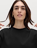 Pure Cotton Crew Neck Oversized T-Shirt