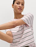 Pure Cotton Striped Everyday Fit T-Shirt