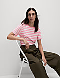 Pure Cotton Striped Everyday Fit T-Shirt