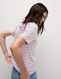Pure Cotton Striped Everyday Fit T-Shirt