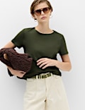 Pure Cotton Crew Neck T-Shirt