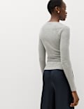 Cotton Rich Ribbed Slim Fit Top