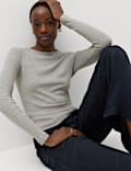 Cotton Rich Ribbed Slim Fit Top