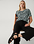 Printed Crew Neck Relaxed T-Shirt