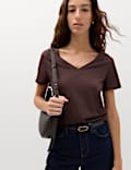 Pure Cotton V-Neck T-Shirt