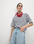 Pure Cotton Striped T-Shirt